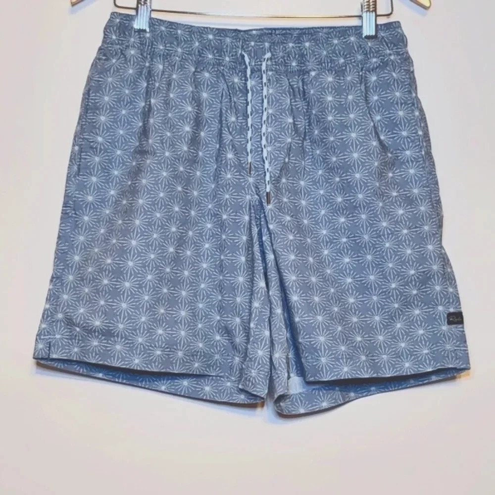 Rails Kian Bora Bora Burst Swim Trunks Mns Small Blue White NWT #0018